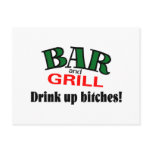 Bar and Grill (Drink Up Bitches) postcards