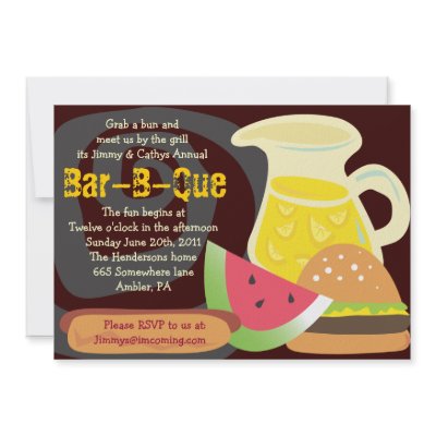 Bar-B-Que Summer Party Invitation by Marlalove73