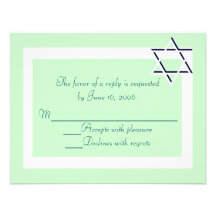 Bar/Bat Mitzvah Invitation RSVP Cards