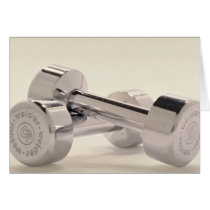 Bar bells for fitness workout card