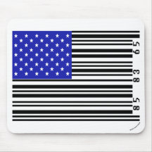 Bar Code Flag Mouse Pads