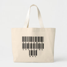 Bar Code Reusable Shopping Bag Tote Bag