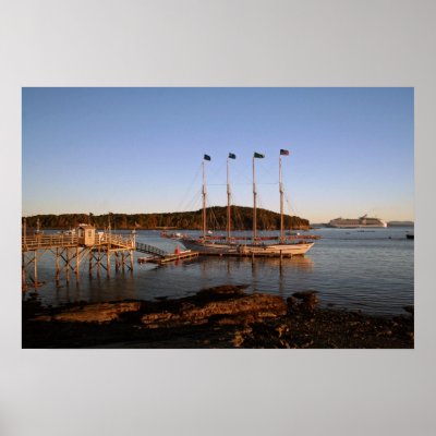 Bar Harbour, early morn Poster by bluebirdcanflyphotos