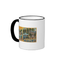 Bar Harbour, Maine - Large Letter Scenes Mug