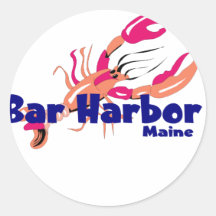 Bar Harbour, Maine Round Sticker