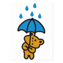 Bär im Regen Postkarte