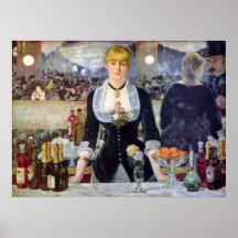 Bar in the Folies-Bergere by Edouard Manet Poster