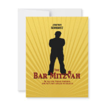 Bar Mitzvah Movie Star Reply Card Custom Announcement
