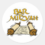 Bar Mitzvah Round Stickers