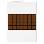 bar of chocolate icon greeting card