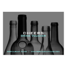 Bar & Restaurant Drink Vouchers and Coupons Business Card Templates