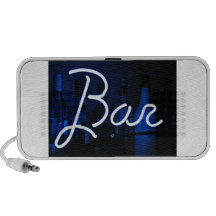 bar sign , blue neon light mini speakers
