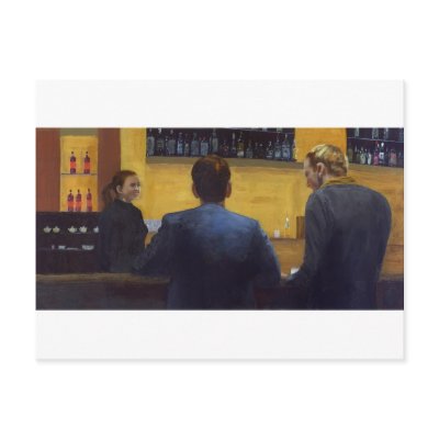 Bar Talk Postcard by Worsley