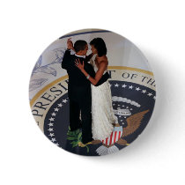 Barack and Michelle Obama dancing Inaugural Ball Pin