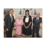 Barack and Michelle with Queen Elizabeth Post Cards
