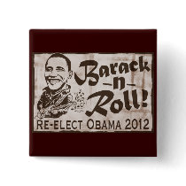 Barack and Roll Obama 2012 Gear Buttons