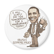 Barack Hamburger Eating  Anti-Obama Gear Magnets