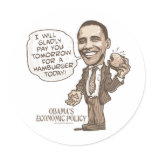 Barack Hamburger Eating  Anti-Obama Gear Sticker