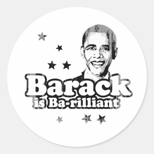 Barack is brilliant Faded.png Sticker