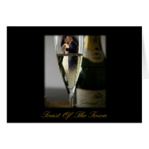 BARACK & MICHELLE OBAMA:  TOAST OF THE TOWN CARD