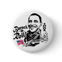 Barack N' Roll Button 