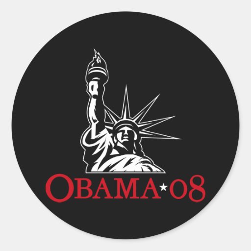 Barack Obama 2008 Statue of Liberty Sticker