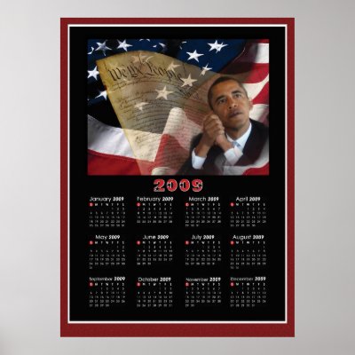 Barack Obama 2009 Patriotic Calendar by beverlytazangel