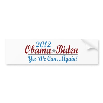Barack Obama 2012 Again Bumper Stickers by worldsfair