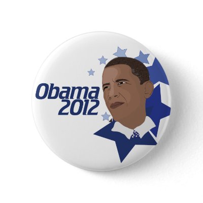 Barack Obama 2012 Pinback Button by Hipster_Farms