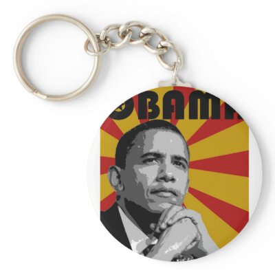 Barack Obama 2 Keychain by HotTopicsTshirts