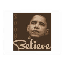 Barack Obama Believe Postcard
