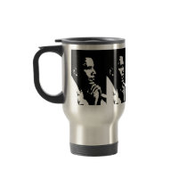 Barack Obama Black & White Profile Travel Coffee Mug