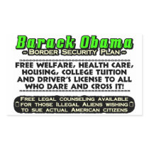 Barack Obama Border Security Plan! Rectangular Stickers