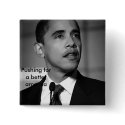 barack-obama-bw, Pushing for a better america buttons