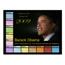Barack Obama Calendar Post Card