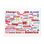 Barack Obama Change quote postcards