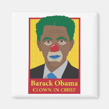 Barack Obama Clown Fridge Magnet