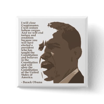 Barack Obama Constitution Quote Square Button by irregulargoods