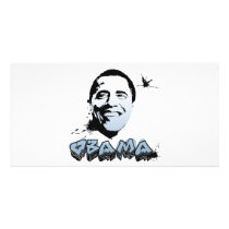 Barack Obama Face Photo Greeting Card