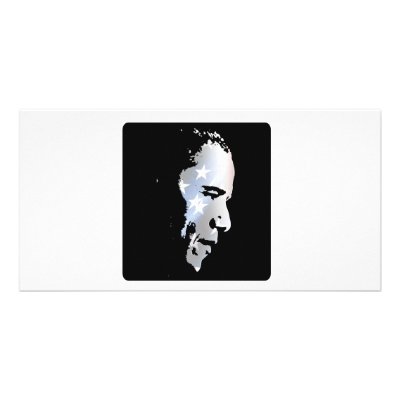 Barack Obama Face Photo Greeting Card by obamashirts
