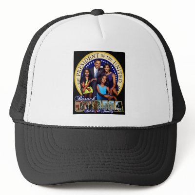 Barack Obama & Family Hat by melvinaharrison