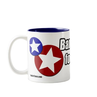 Barack Obama for President Two Stars Coffee Mug by irregulargoods