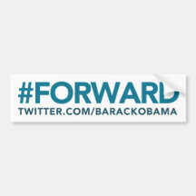 Barack Obama Forward Hashtag Bumper Sticker 2012