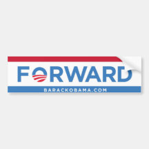 Barack Obama Forward (Red, White, and Blue) Bumper Bumper Sticker