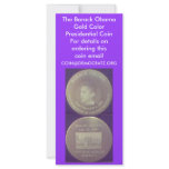 Barack Obama Gold Colour Presidential Coin rack cards