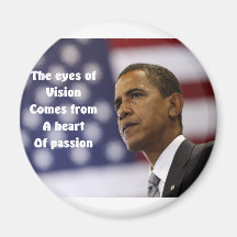 Barack Obama heart of passion Fridge Magnet