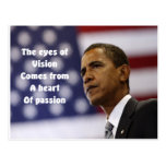 Barack Obama heart of passion Postcard