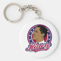 Barack Obama History Keychain