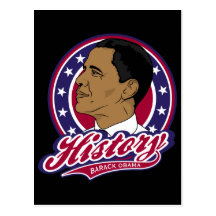 Barack Obama History Postcard