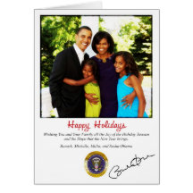 Barack Obama Holiday Christmas Card